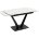 Керамический стол Alarti matt white marble sintered stone / black 