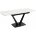 Керамический стол Alarti matt white marble sintered stone / black 