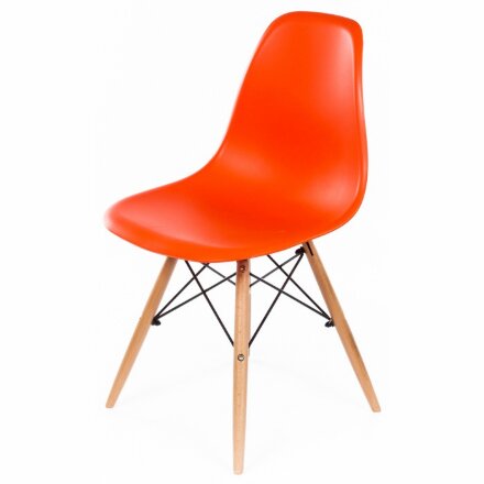 Стул деревянный Eames PC-015 оранжевый 