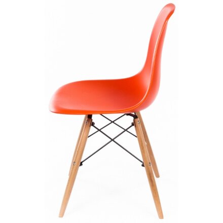 Стул деревянный Eames PC-015 оранжевый 