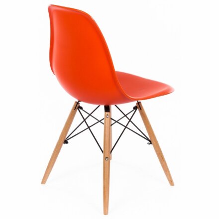 Стул деревянный Eames PC-015 оранжевый 