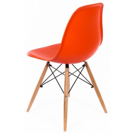 Стул деревянный Eames PC-015 оранжевый 