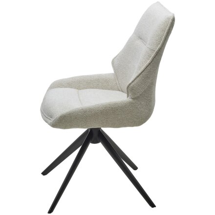 Стул OLAF 360 град. поворот. RAVEN22 Бежево-белый, ткань / Черный, ®DISAUR 