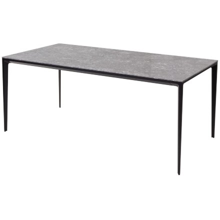 Стол NOTO 180 GLOSS STARLIGHT BLACK SOLID CERAMIC/ BLACK М-City 