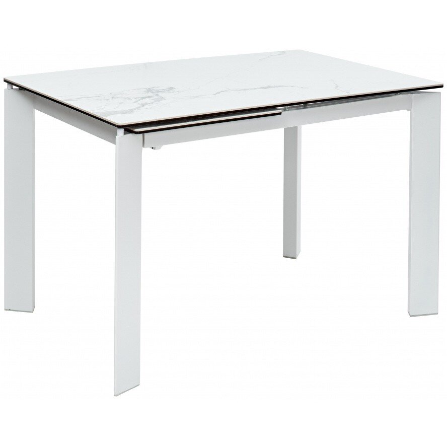 Керамический стол Corner 120 matte statuario белый мрамор матовый / белый Керамический стол Corner 120 matte statuario белый мрамор матовый / белый