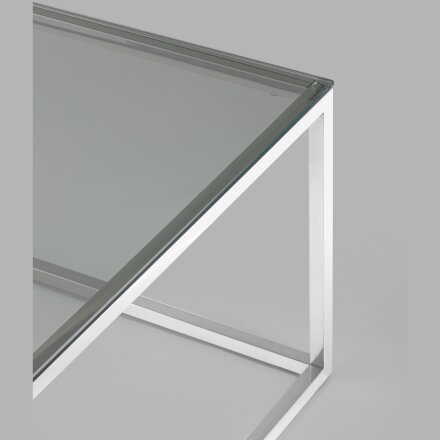 Журнальный стол 120*60 ТАУН серебро 