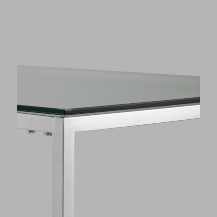 Журнальный стол 120*60 ТАУН серебро 