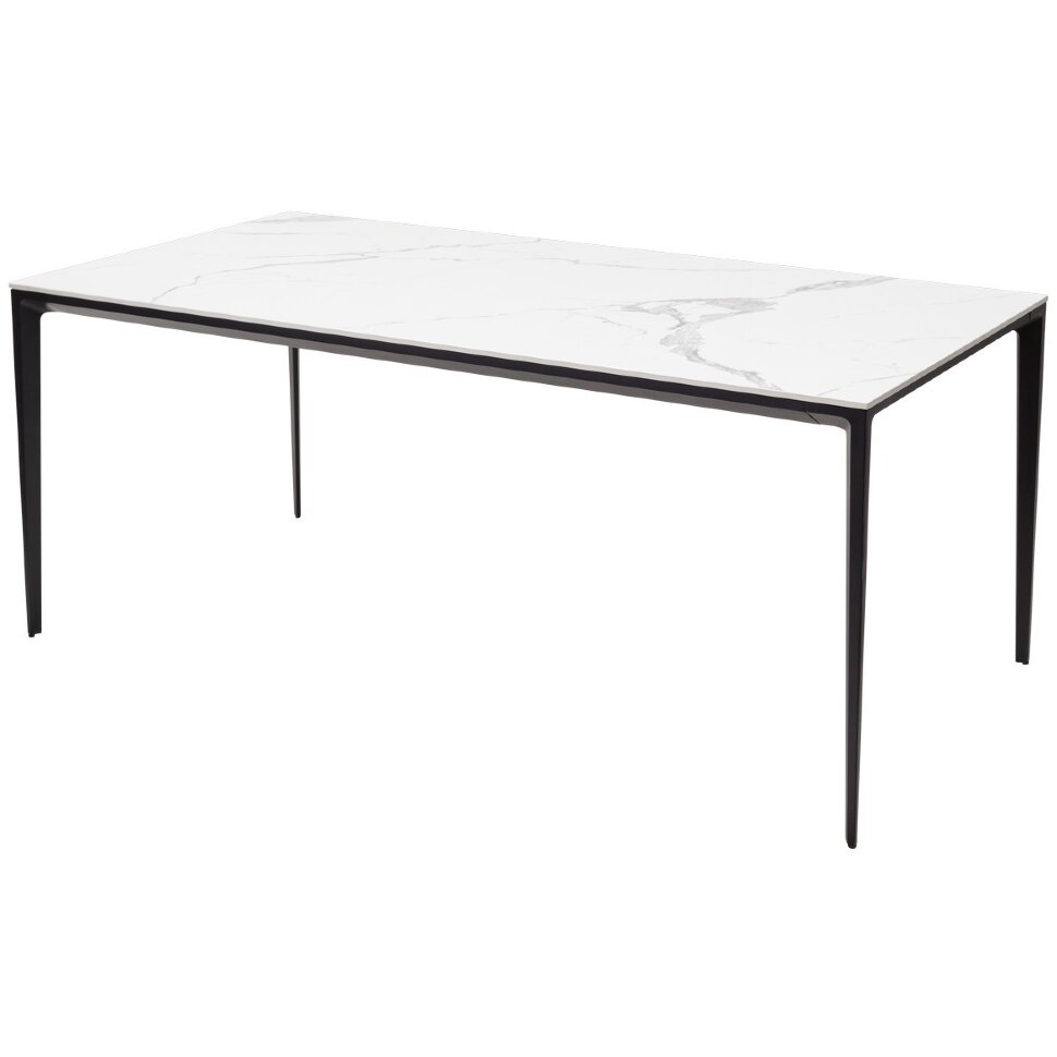 Стол NOTO 180 SINTERED STONE GLOSS STATUARIO WHITE / BLACK М-City Стол NOTO 180 SINTERED STONE GLOSS STATUARIO WHITE / BLACK М-City