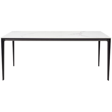 Стол NOTO 180 SINTERED STONE GLOSS STATUARIO WHITE / BLACK М-City 