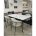 Стол NOTO 180 SINTERED STONE GLOSS STATUARIO WHITE / BLACK М-City 
