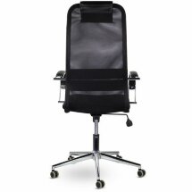 Кресло офисное BRABIX &quot;Pilot EX-610 CH&quot; premium, хром, ткань-сетка, черное, 532417