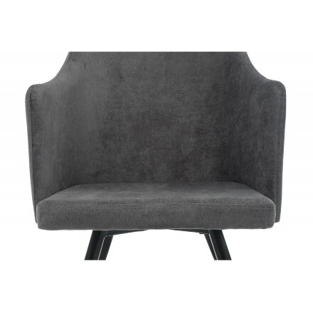 Стул на металлокаркасе Lans dark grey fabric 