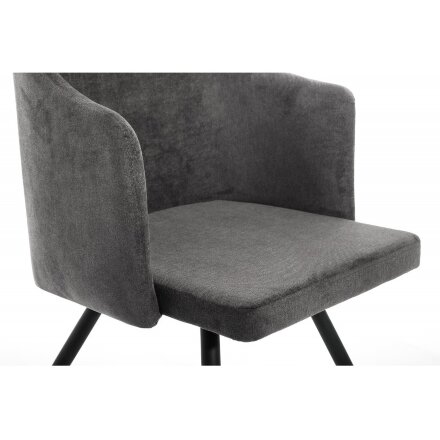 Стул на металлокаркасе Lans dark grey fabric 