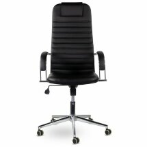 Кресло офисное BRABIX &quot;Pilot EX-610 CH&quot; premium, хром, кожзам, черное, 532418