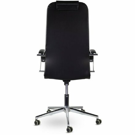 Кресло офисное BRABIX &quot;Pilot EX-610 CH&quot; premium, хром, кожзам, черное, 532418 Черный