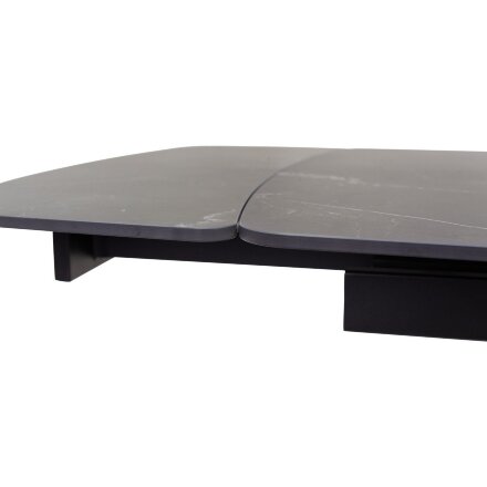 Стол RIVOLI 140 MATT BLACK MARBLE SOLID CERAMIC / BLACK, ®DISAUR 