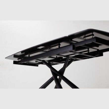 Стол RIVOLI 140 MATT BLACK MARBLE SOLID CERAMIC / BLACK, ®DISAUR 