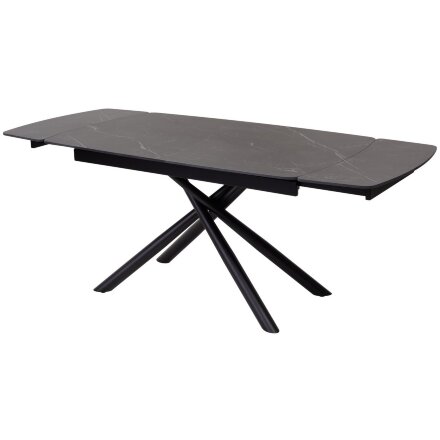 Стол RIVOLI 140 MATT BLACK MARBLE SOLID CERAMIC / BLACK, ®DISAUR 