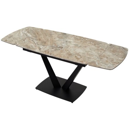 Стол ALATRI 120 GLOSS ATHENS BROWN SOLID CERAMIC / BLACK М-City 