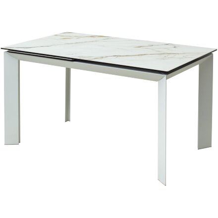 Стол CREMONA 160 KL-188 Контрастный мрамор / белый каркас, ®DISAUR 