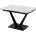 Стол ALATRI 120 GLOSS STATUARIO WHITE SINTERED STONE / BLACK М-City 