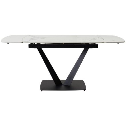 Стол ALATRI 120 GLOSS STATUARIO WHITE SINTERED STONE / BLACK М-City 