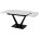 Стол ALATRI 120 GLOSS STATUARIO WHITE SINTERED STONE / BLACK М-City 