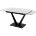 Стол ALATRI 120 GLOSS STATUARIO WHITE SINTERED STONE / BLACK М-City 