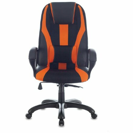 Кресло компьютерное BRABIX PREMIUM &quot;Rapid GM-102&quot;, НАГРУЗКА 180 кг, экокожа/ткань, черно/оранжевое, 532420, GM-102_532420 Оранжевый