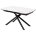 Стол RIVOLI 140 MATT WHITE MARBLE SOLID CERAMIC / BLACK, ®DISAUR 