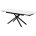 Стол RIVOLI 140 MATT WHITE MARBLE SOLID CERAMIC / BLACK, ®DISAUR 