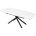 Стол RIVOLI 140 MATT WHITE MARBLE SOLID CERAMIC / BLACK, ®DISAUR 