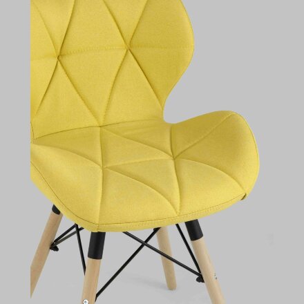 Стул Stool Group для кухни Бон рогожка желтый ножки дерево 2шт 