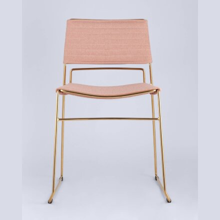Стул Stool Group Дэйзи мягкий розовый обивка рогожка 