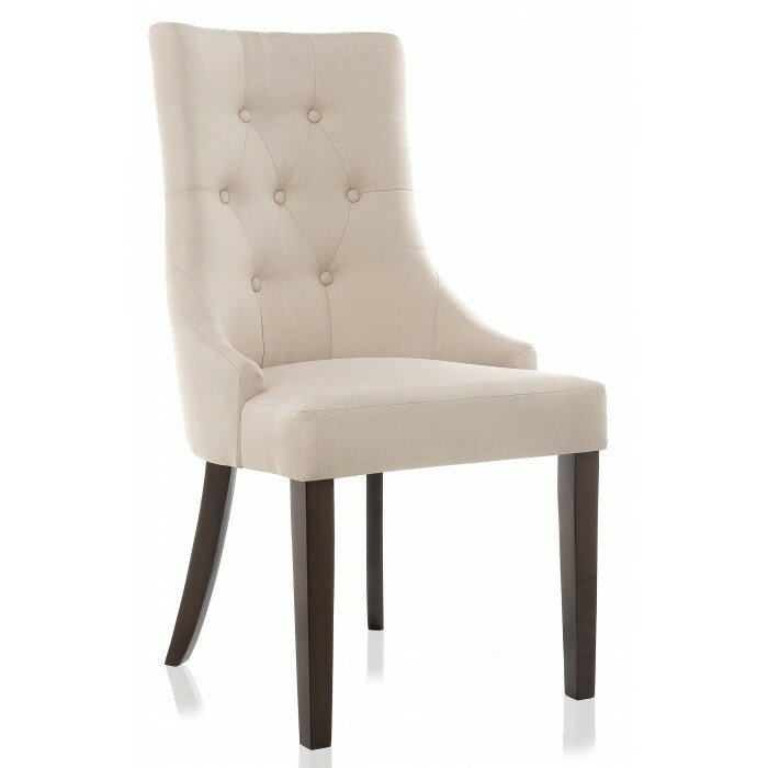 Стул деревянный Elegance dark walnut / fabric cream Стул деревянный Elegance dark walnut / fabric cream