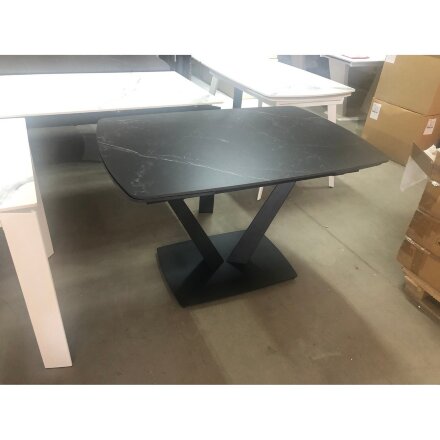 Стол ALATRI 120 MATT BLACK MARBLE SINTERED STONE / BLACK М-City 