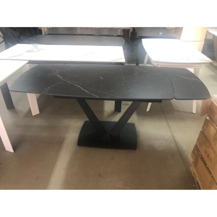 Стол ALATRI 120 MATT BLACK MARBLE SINTERED STONE / BLACK М-City 