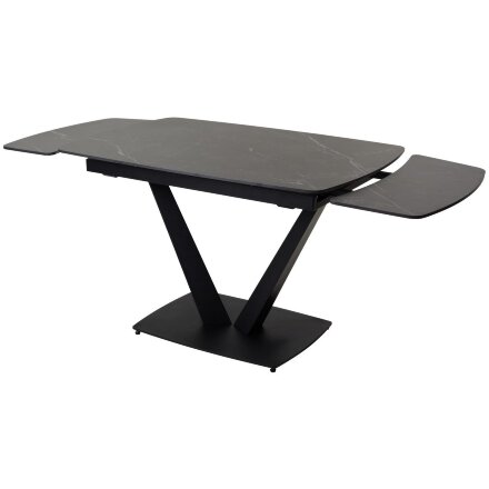 Стол ALATRI 120 MATT BLACK MARBLE SINTERED STONE / BLACK М-City 