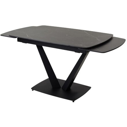 Стол ALATRI 120 MATT BLACK MARBLE SINTERED STONE / BLACK М-City 