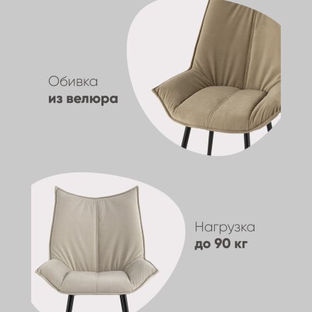Стул Осло велюр синий 