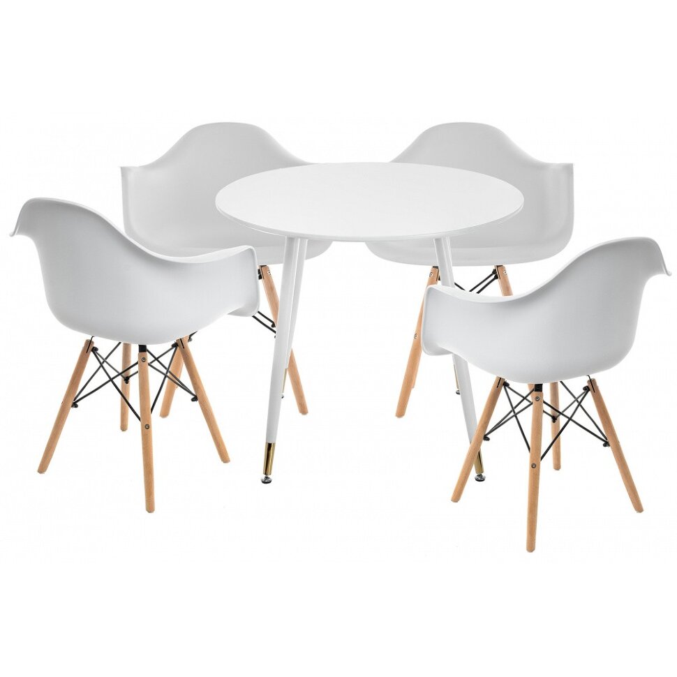 Обеденная группа Амител white / wood Обеденная группа Амител white / wood