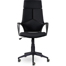 Кресло офисное / IQ  / (black plastic (black) черный пластик / нуар ткань