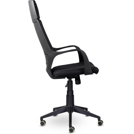 Кресло офисное / IQ  / (black plastic (black) черный пластик / нуар ткань 