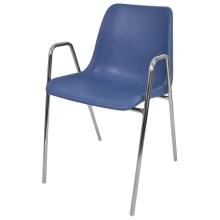 Стул пластиковый на металлокаркасе Vicenza-4П  BLUE RAL 5009 Голубой