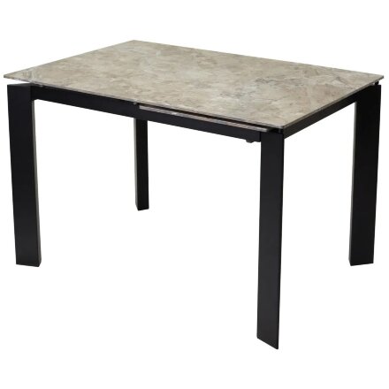 Стол CORNER 120 GLOSS ATHENS BROWN SINTERED STONE / BLACK М-City 