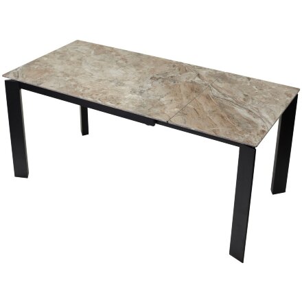 Стол CORNER 120 GLOSS ATHENS BROWN SINTERED STONE / BLACK М-City 