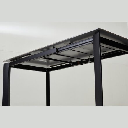 Стол CORNER 120 GLOSS ATHENS BROWN SINTERED STONE / BLACK М-City 