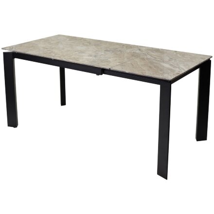 Стол CORNER 120 GLOSS ATHENS BROWN SINTERED STONE / BLACK М-City 