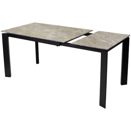 Стол CORNER 120 GLOSS ATHENS BROWN SINTERED STONE / BLACK М-City 