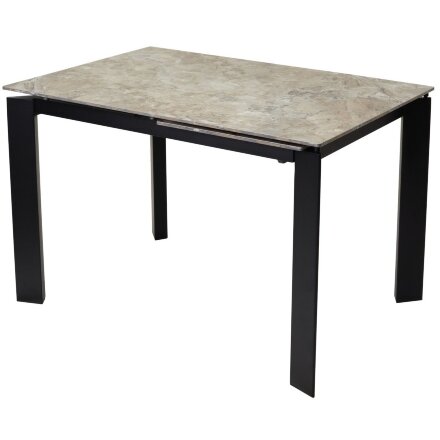 Стол CORNER 120 GLOSS ATHENS BROWN SINTERED STONE / BLACK М-City 